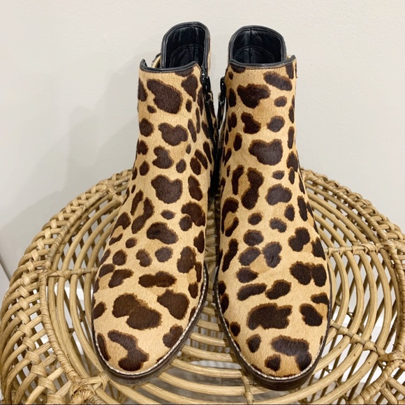 Cole Haan Grand OS Calf Hair Leopard  Leather Women’s Ankle Boots - Picture 4 of 9